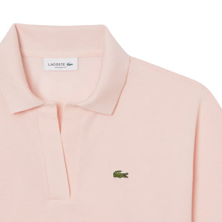 Lacoste polo manica corta donna in piquè rosa