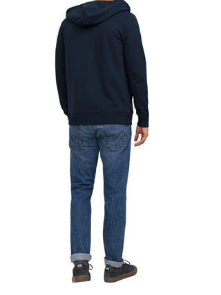 Jack&Jones felpa con cappuccio e zip blu
