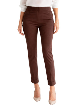 cropped basic risvolto fondo