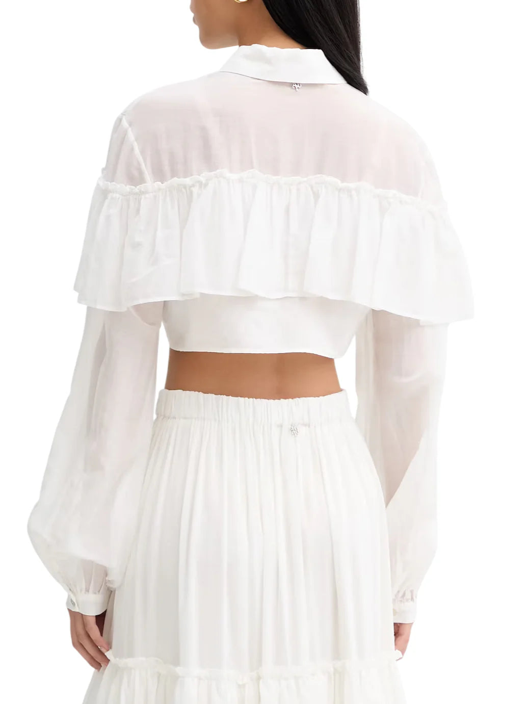 Aniye By camicia crop donna Carmen bianco latte