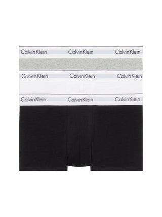 Calvin Klein Underwear set 3 boxer a vita bassa bianco nero grigio