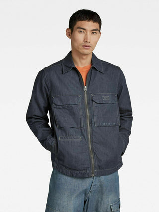 G-STAR RAW giacca in jeans con zip BLU