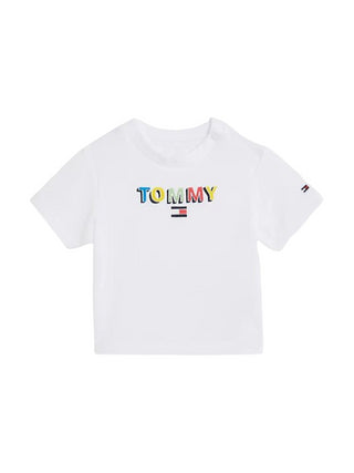 Tommy Hilfiger T-shirt a manica corta con logo bianco