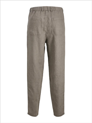 Jack&Jones pantaloni chino in lino grigio