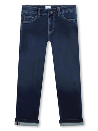 Boss jeans in denim stretch slim fit lavaggio blu scuro