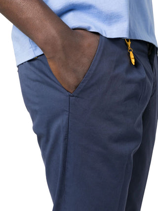 MANUEL RITZ Pantaloni chino con pinces Blu
