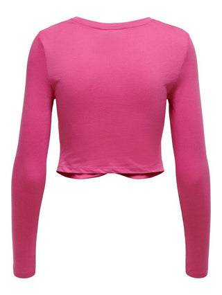 ONLY 15253791 t-shirt twist top colore FUXIA