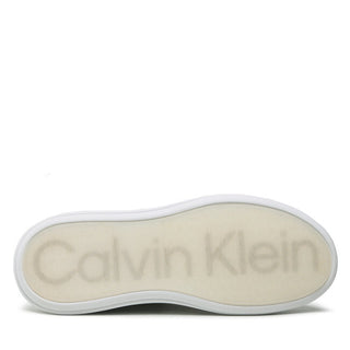 CALVIN KLEIN Sneakers in pelle martellata Bianco
