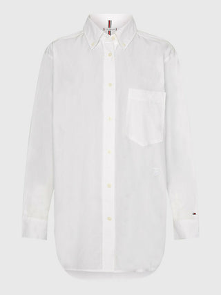 TOMMY HILFIGER Camicia oversize in cotone Bianco