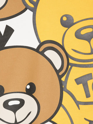 Moschino felpa girocollo con maxi stampa Teddy Bear giallo