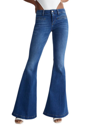 LIU JO Jeans a zampa con vita bassa Lavaggio Blu medio