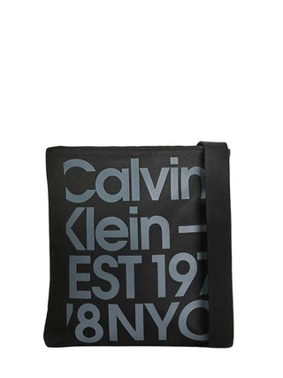 Calvin Klein Jeans borsa a tracolla uomo con stampa logo nero