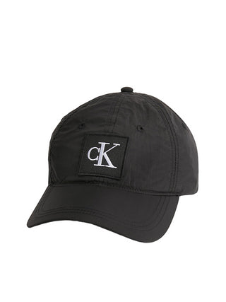 Calvin Klein Swimwear cappello con visiera e patch logato nero