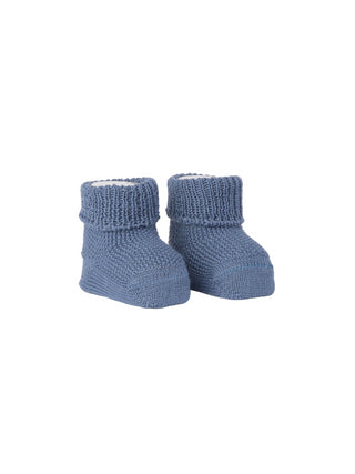 iDo calzini da neonato in maglia misto lana blu