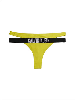 Calvin Klein bikini slip perizoma a costine giallo
