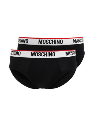 Moschino Underwear set 2 slip con banda logata nero