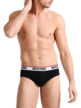 Moschino Underwear set 2 slip con banda logata nero