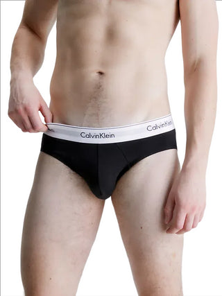 Calvin Klein set 3 slip con banda logata nero