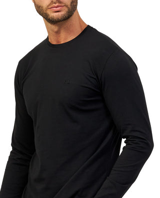 Yes Zee T-shirt a manica lunga in jersey nero