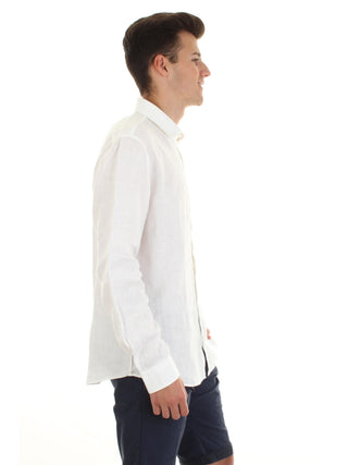 Calvin Klein camicia a maniche lunghe bianco