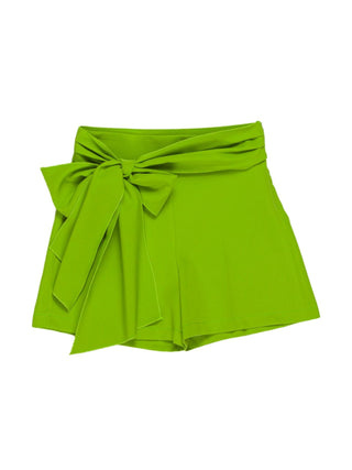 LU LU' by Miss Grant Shorts a vita alta con fusciacca Verde