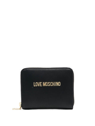 Moschino Love portafogli in ecopelle con logo nero
