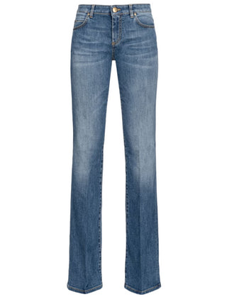 Pinko jeans flare Frida a vita bassa lavaggio blu medio