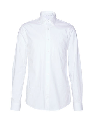 Calvin Klein camicia a manica lunga slim fit in cotone bianco