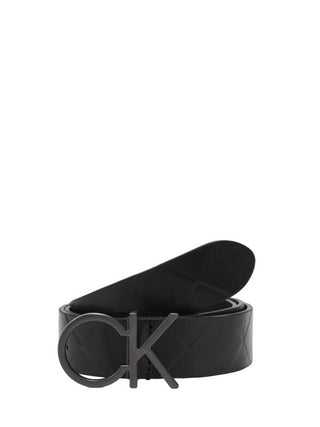 Calvin Klein cintura in pelle con motivo diamantato nero