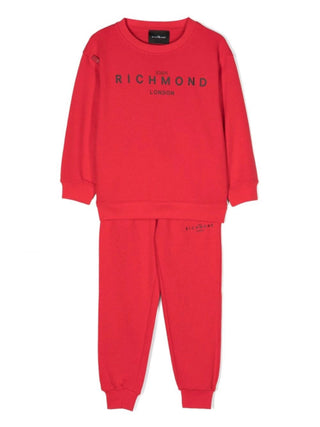 John Richmond completo di tuta felpa e pantalone rosso