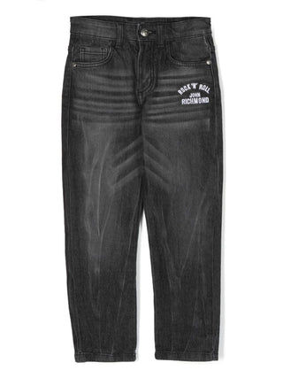 John Richmond jeans slim con logo lavaggio nero