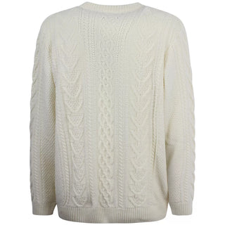 Liu Jo maglione con trecce in misto lana panna