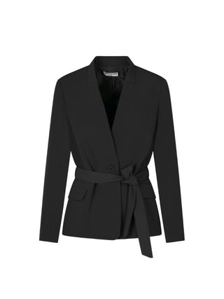 Lola by Sandro Ferrone giacca monopetto Formal con cintura nero