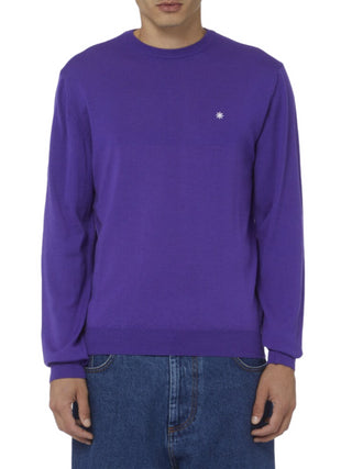 Manuel Ritz maglione girocollo in lana viola