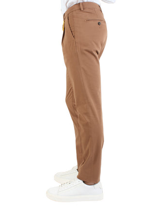 Manuel Ritz pantaloni chino con pinces marrone