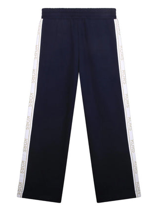 Michael Kors pantaloni joggers con banda logo e borchie blu