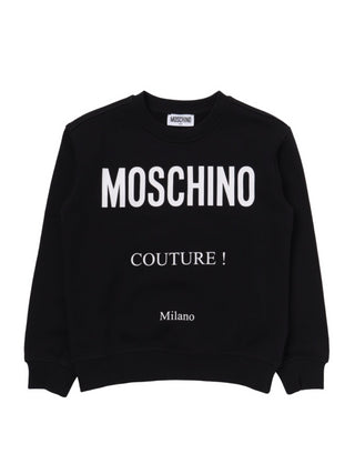 Moschino felpa girocollo con maxi logo Couture nero