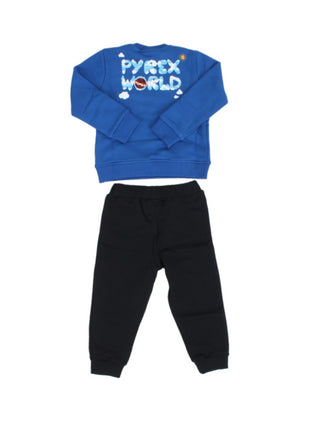 Pyrex completo di tuta felpa e pantaloni blu nero