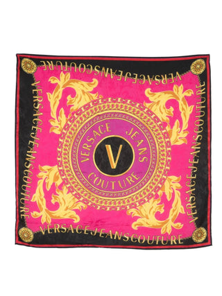 Versace Jeans Couture foulard in seta con stampa barocca multicolor