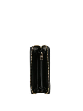 Versace Jeans Couture portafogli in ecopelle con logo V-emblem nero