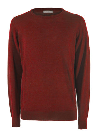 Yes-Zee maglia girocollo in fresco lana rosso