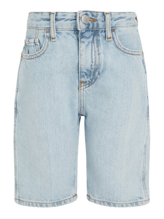 Calvin Klein Jeans bermuda in denim lavaggio blu chiaro