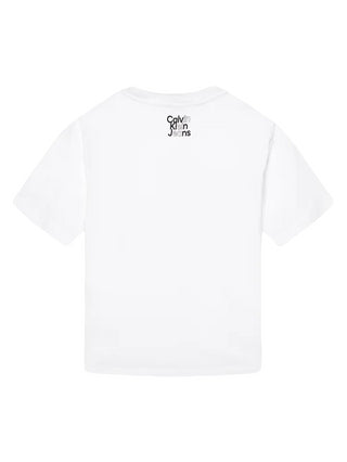 Calvin Klein Jeans T-shirt manica corta con stampa logo bianco