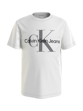 Calvin Klein Jeans T-shirt manica corta con maxi logo bianco