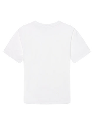 Calvin Klein Jeans T-shirt manica corta con logo a intarsio bianco