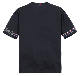 Tommy Hilfiger T-shirt manica corta con stampa logo blu scuro