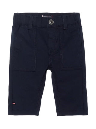 Tommy Hilfiger pantaloni in cotone stretch blu