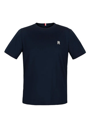 Tommy Hilfiger T-shirt manica corta con logo monogram blu