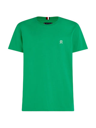 Tommy Hilfiger T-shirt manica corta con logo monogram verde