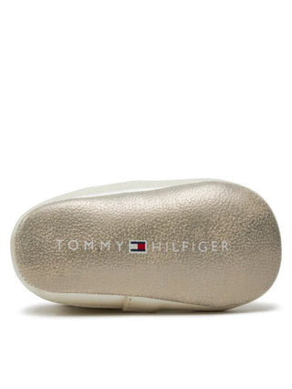 Tommy Hilfiger scarpette neonata con strappi bianco